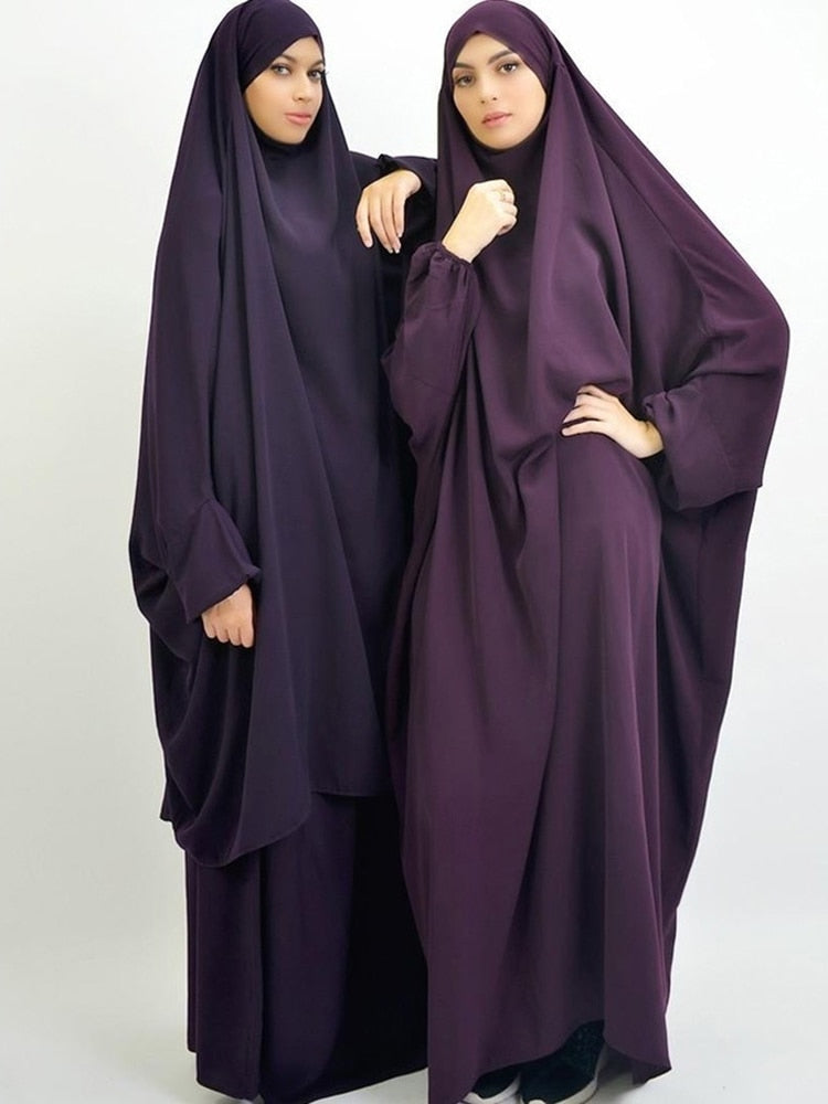 One Piece Prayer Outfit Islam Muslim Women Prayer Abaya Jilbab Hijab P ...