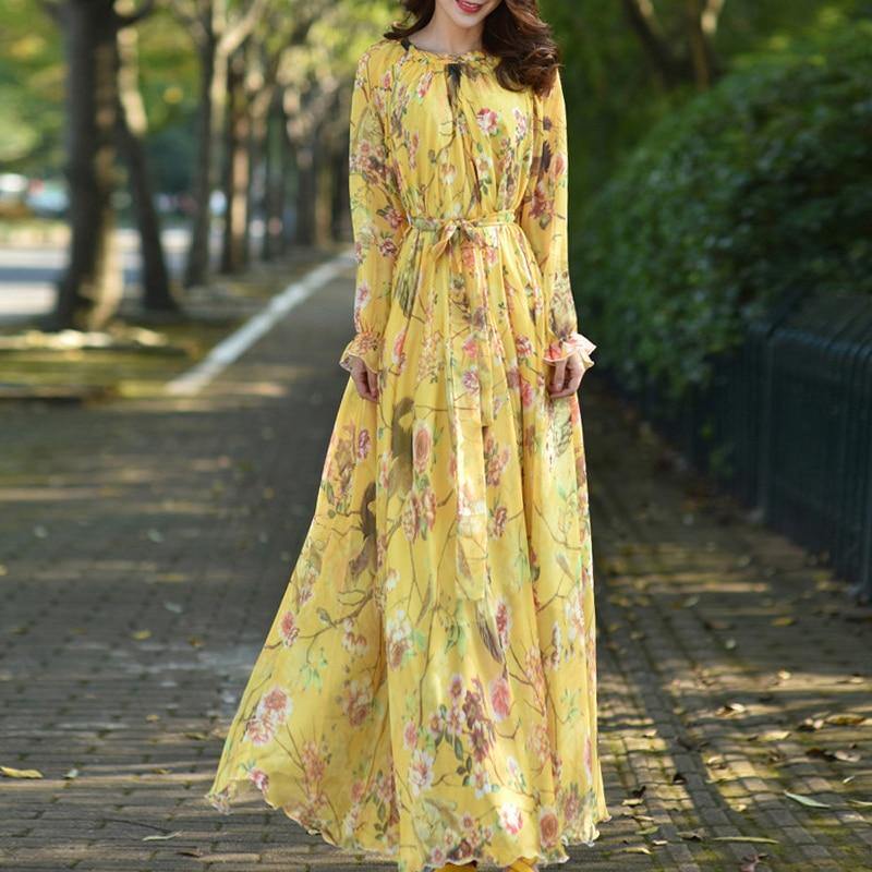 Long sleeve hotsell maxi dress summer