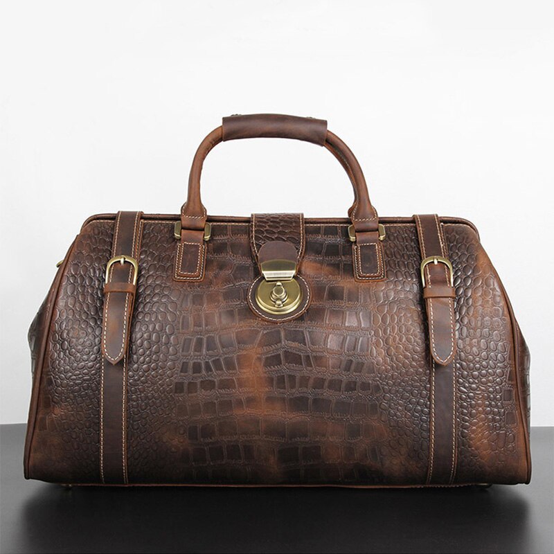 Mens Leather Duffle Bag Vintage