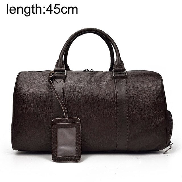 Mens black outlet leather travel bag