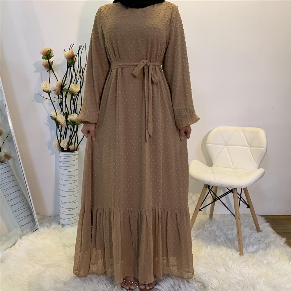 Latest Modern Fashion Ruffle Islamic Clothing Kaftan With Lining Women –  Waislamaa