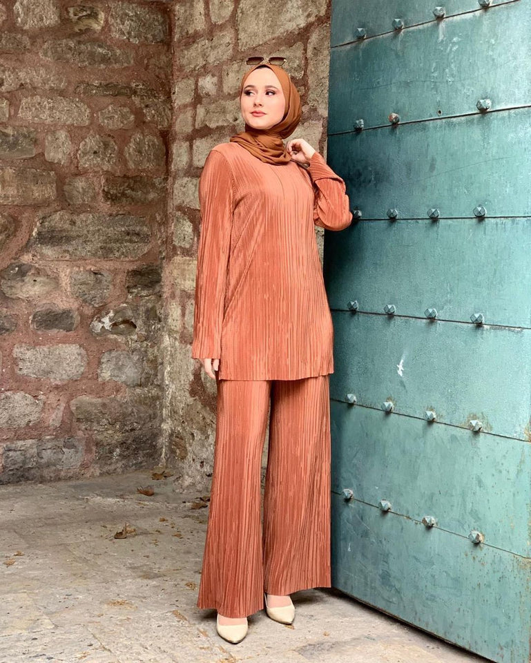 Ramadan Eid Mubarak muslim set Kaftan Abaya Dubai Turkey Hijab 2 Piece –  Waislamaa