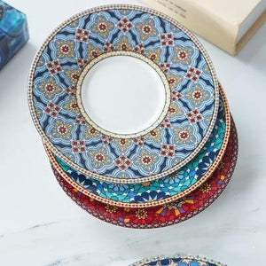 Moroccan Style Coffee Cup Plate Luxury European and American Cup