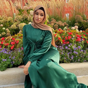 MEELA DRESS 🤍 Our versatile dress for many occasion ✨ Ready in S, M, L, XL  In frame : Black & Sage Green #dressmuslimah #inner #abaya