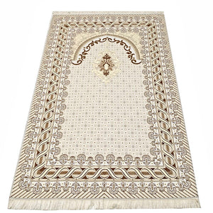 Orthopedic Foam Prayer Rug - Luxury Velvet White