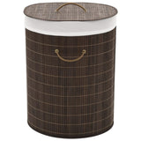 Bamboo Laundry Bin Hamper Basket Round/Rectangular/Oval Natural/Brown