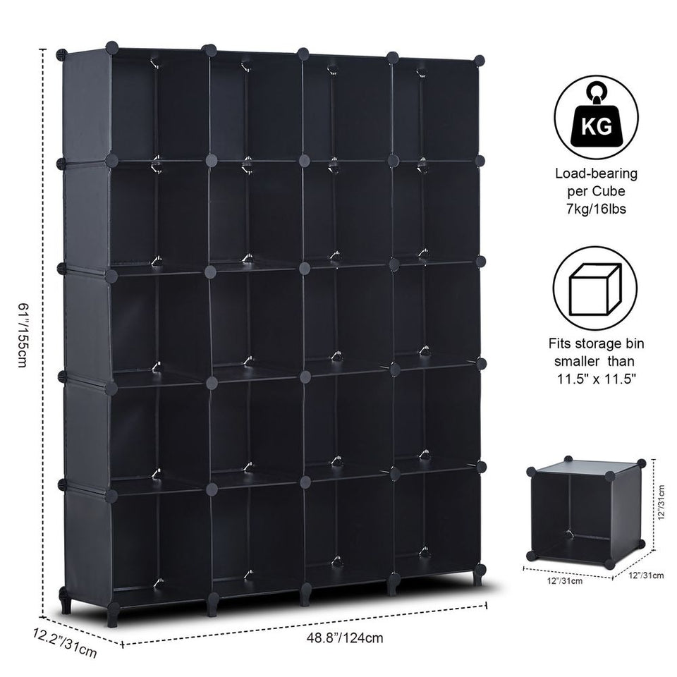 DIY 20 Cube Portable Storage Organizer Wardrobe