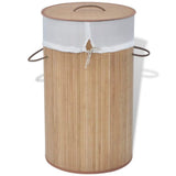 Bamboo Laundry Bin Hamper Basket Round/Rectangular/Oval Natural/Brown