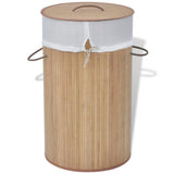 Bamboo Laundry Bin Hamper Basket Round/Rectangular/Oval Natural/Brown